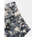 Men Camo Print Utility Pocket Street Ankle Length Casual Cargo Pants