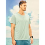 Men Colorblock Packing Designed Short Sleeve Convenient T  Shirts