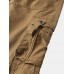 Men Solid Utility Pocket Zipper Ankle Length Casual Cargo Pants